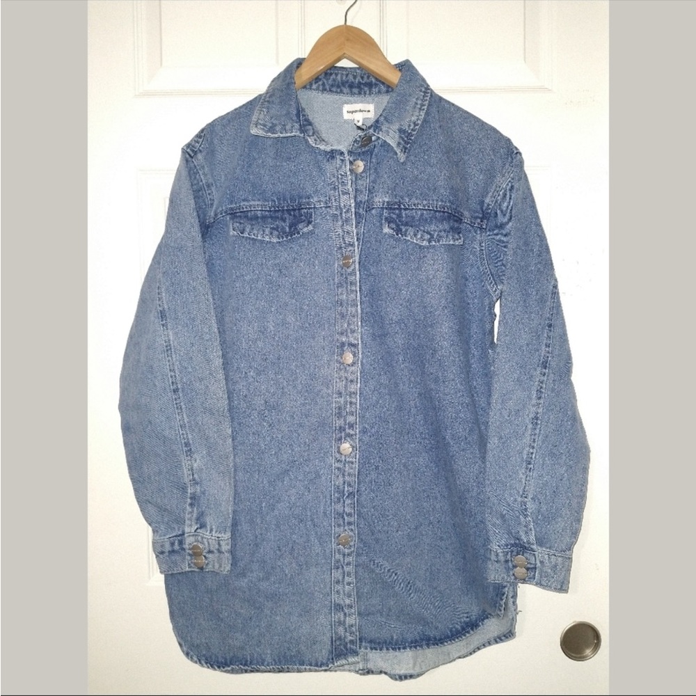 superdown Kelsie Denim Mini Dress Size M, Long Sleeves New NWT